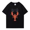 Heißer Verkauf Hummer und Weinglas Grafikdruck Kurzarm T-Shirt Sommer Oberteil Unisex Oversized Unisex T-Shirt