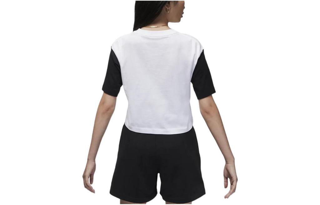 Jordan Crop Tops Women's White Crew Neck Moderate DO5039-101