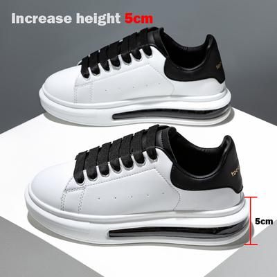 Brand Couple Shoes Men's 2024 Spring New Casual Shoes Versatile Thick Sole Increased 5cm Height Sports Shoes