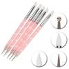 5 Pieces of Nail Art Special Pointed Flower Nail Polish Pens, Nail Art Painting Tools, Marble Pattern Painting Pens