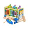 Children's Wooden Educational Toys Set: Elephant Piano, Whack-a-Mole Dinosaur, Tractor, Matching Puzzle for Parent-Child Play
