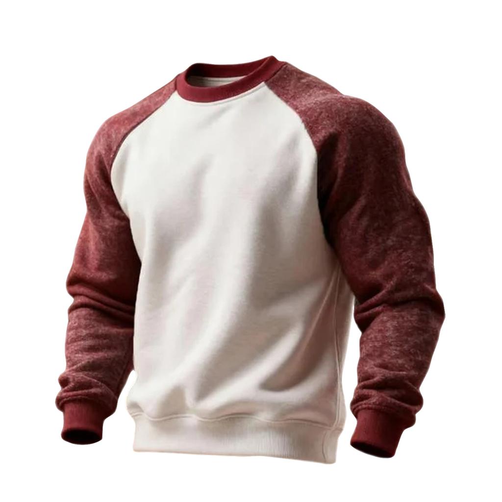 Men's Christmas Raglan Crewneck Fleece Sweatshirt