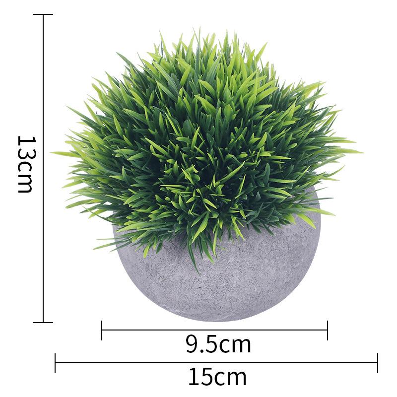 Planta de Simulación Planta en Maceta Decoración de Escritorio de Oficina Adorno de Planta Verde Planta en Maceta Bola de Hierba Planta Verde Milán Eucalipto