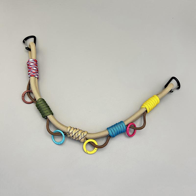 Backpack Hanging Rope Chain Dopamine Color Anti-break Expansion Decor for Hiking Camping Travel School Bag