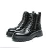 Stivali Martin, scarpe con suola spessa, derby da motociclista combat con suola spessa, stile britannico formale, tendenza taglie forti