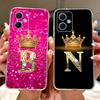 For Xiaomi Redmi Note 12 5G Case Lovely Crown Letters Transparent Silicone Soft Slim Cover For Redmi Note 12 Pro Plus Phone Bags