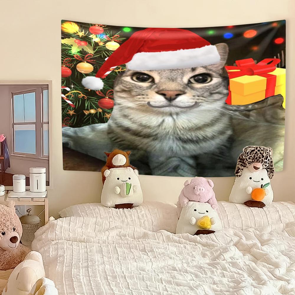 

Смешной кошачий мем гобелен каваи животное домашний декор настенный ковер покрывало спальня общежитие фон подарок на фестиваль 120X180CM
