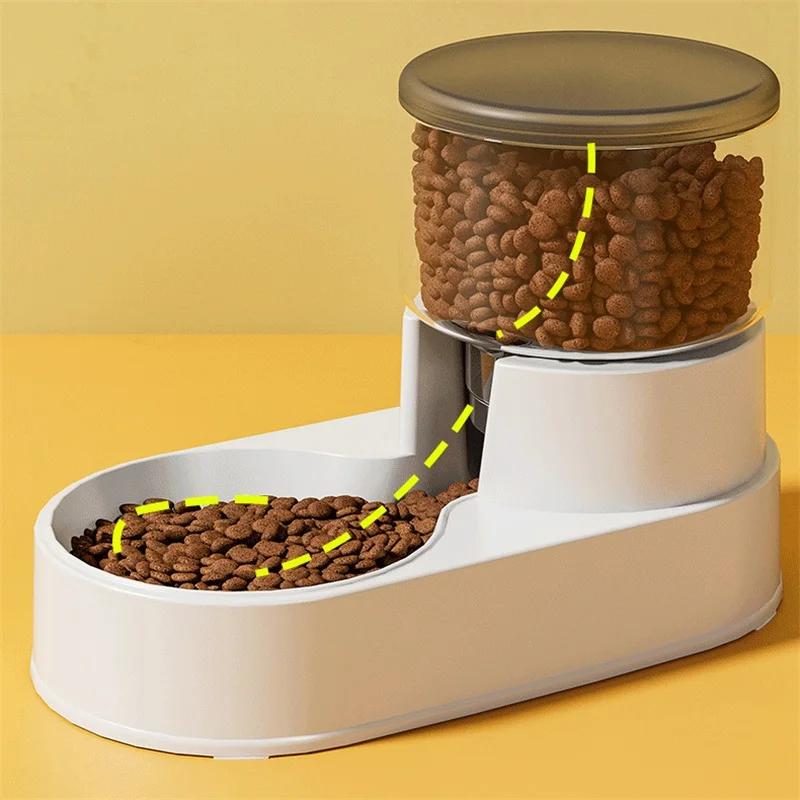 PP Material Pet Feeder Pet Water Fountain Drink Bowl Automatic Pet Feeder Large Cat Dog Food Dispenser