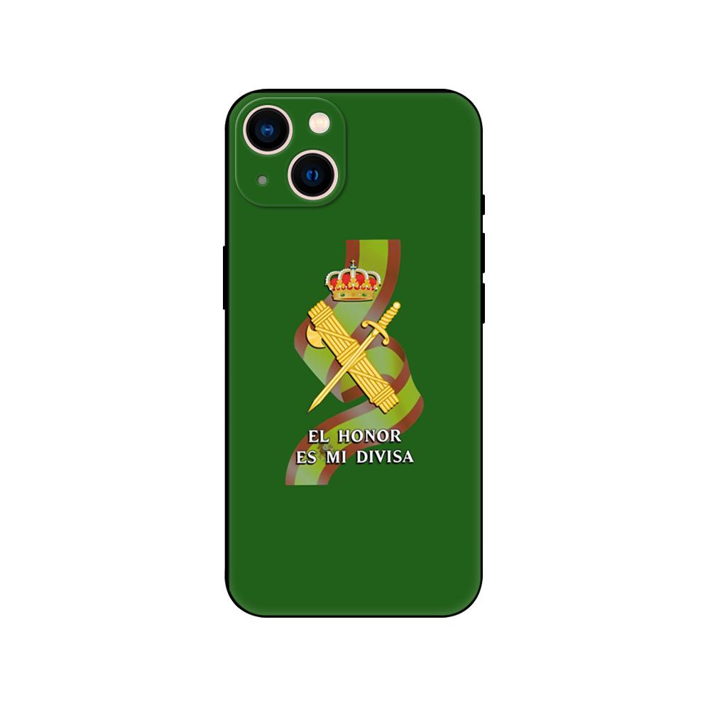 

Чехол для телефона с эмблемой испанской гвардии для iPhone 14 2020se 6 6s 7 8 plus x 10 XR XS 11 12 13 mini pro MAX, черная задняя крышка из ТПУ iphone 11