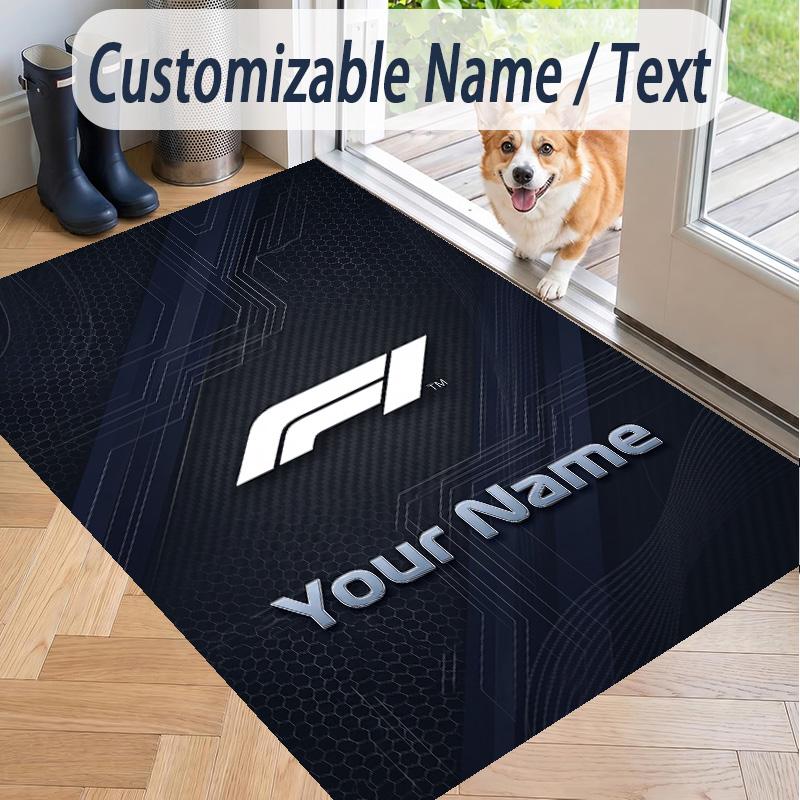 Custom Text Printed Rug F1 Non Slip Floor Carpet For Home Room Decor