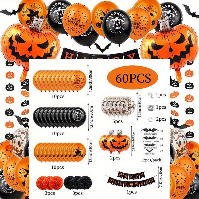 

60-piece Halloween Party Balloon Set Ideal for Halloween Balloon Decorations Birthday Celebrations Themed Events and More Other