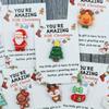 Christmas Mini Pockets Hug Cards Great for Gifts for Friends Emotionals Support Christmas New Year Gifts Party Favors 10pcs/set