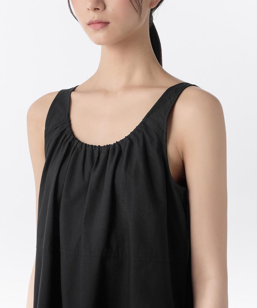 Musinsa Standard Woman Women'S Cotton Tiered Mini Dress [Black]