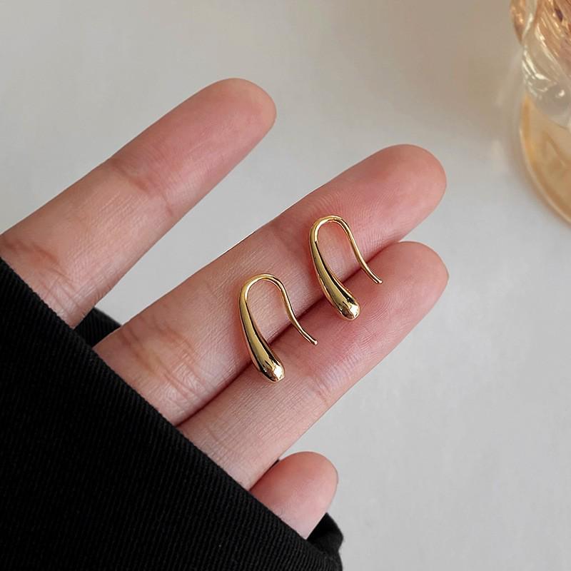 Korean Style Retro Water Drop Earrings - Creative and Simple Design for Women and Students
