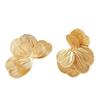 Elegant 3D Metal Petal Earrings: Niche Luxury for Banquets