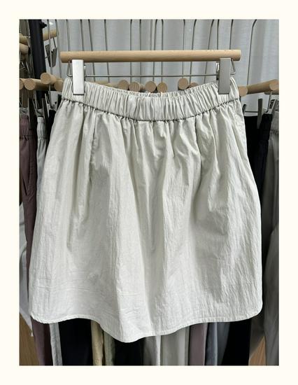 Yinmu Elastic High Waist A-line Plus Size Casual Summer Skirt