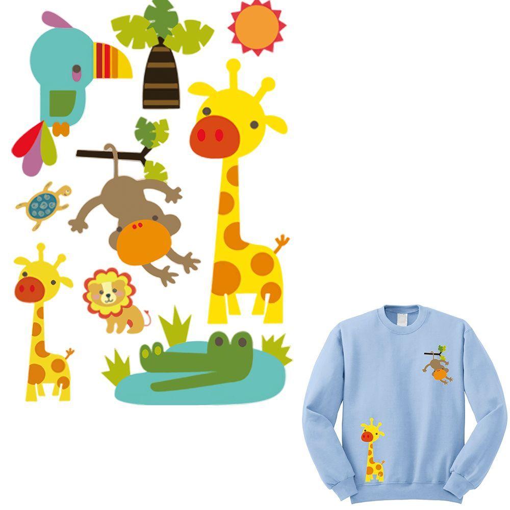 

Одежда, платья, сделай сам, печать, нашивки с мультяшными животными, железные аппликации, теплопередающие наклейки