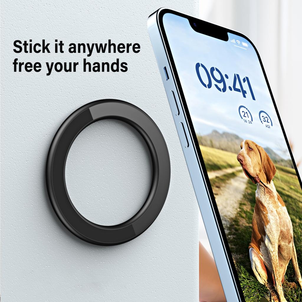 Mobile Phone Strong Magnetic Holder for Magsafe The Wall Ring Magnet Stand with Metal Plate Sticker Bracket for iPhone 17 16 15