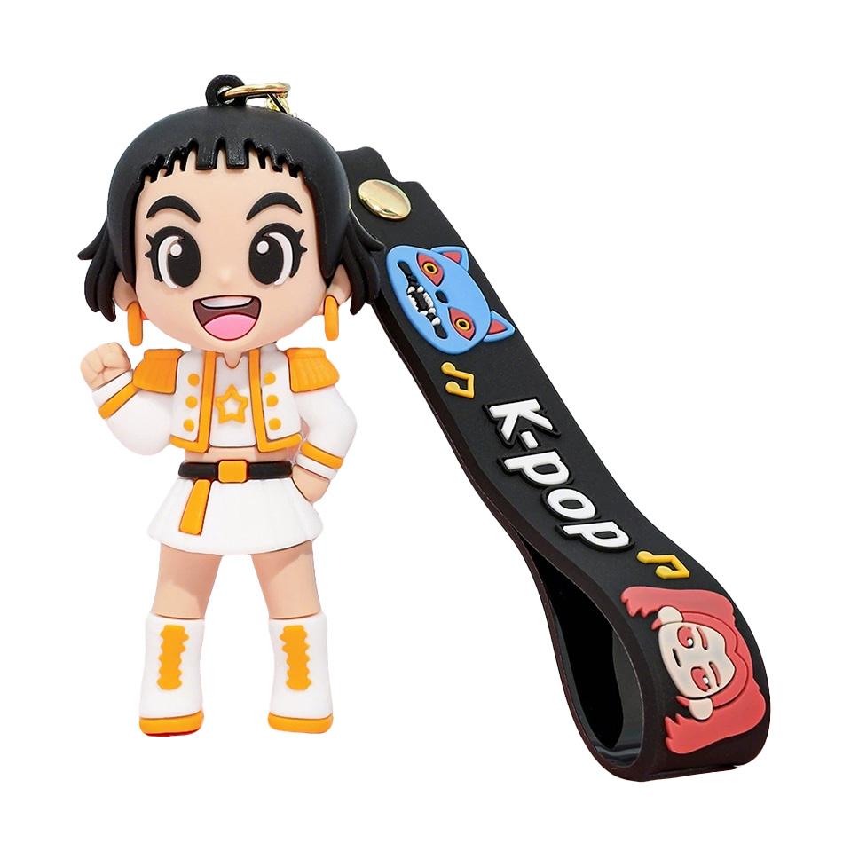 Kpop Devil Hunter Keychain, Tiger Character PVC Figure Keychain, Cute Harajuku Style Key Ring for Kids & Fans ChristmasGift