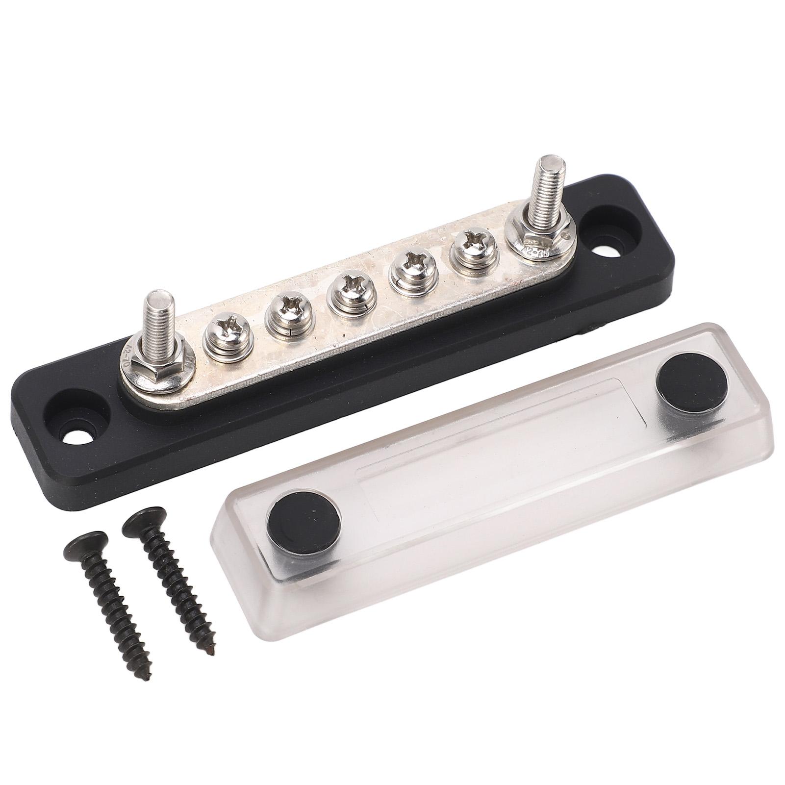 

5 Post Bus Bar Heavy Duty Module 2 M5 Terminal Power Distribution Block Busbar for RV 48VDC 100A
