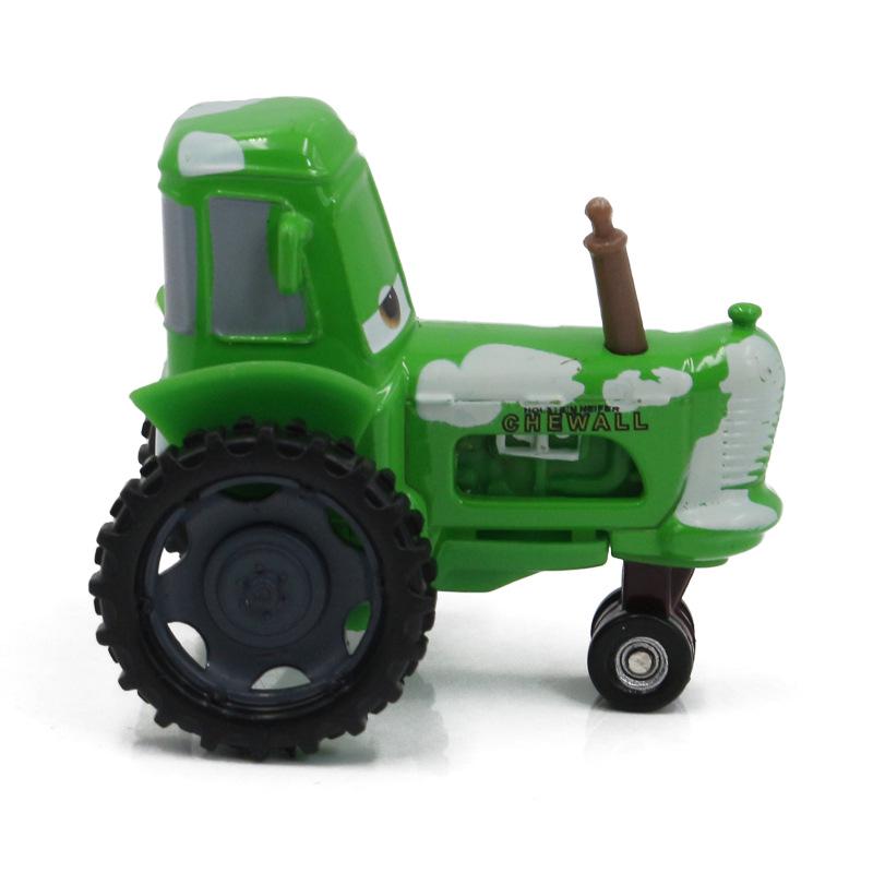 Children's Cartoon Tractor Toy Model - Green and White Alloy Simulation, Perfect Birthday Gift