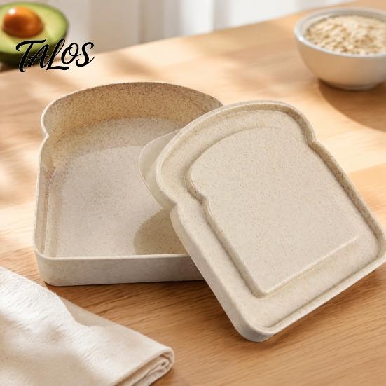 Portable Lunch Box for Kids Sandwich Containers, Toast Shape Box, Food Storage Case Personalized Accessory Outdoor Picnic, Keeper Bread Container