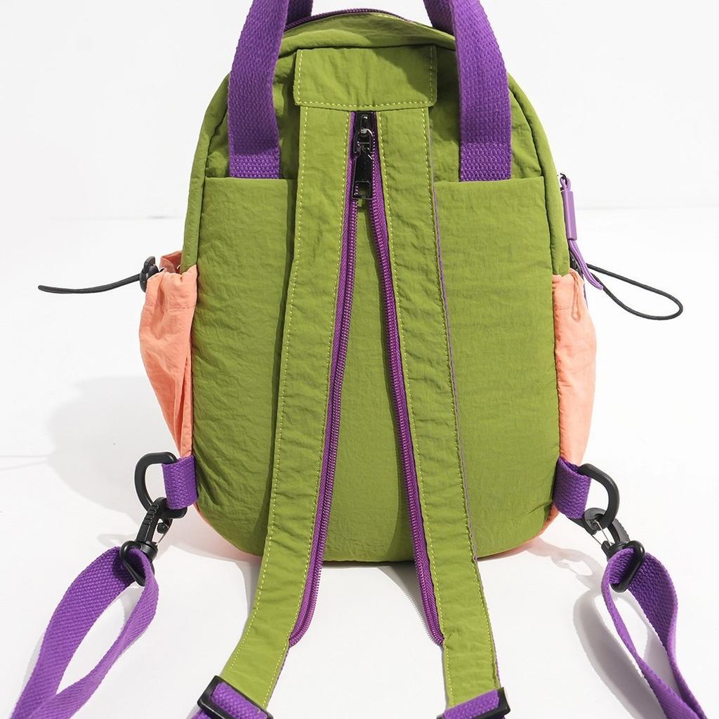 Schoolbag Summer Limited Dopamine Rainbow Color Matching Lightweight Mountaineering Bag Couple Summer Vacation Outdoor Travel Niche Backpack