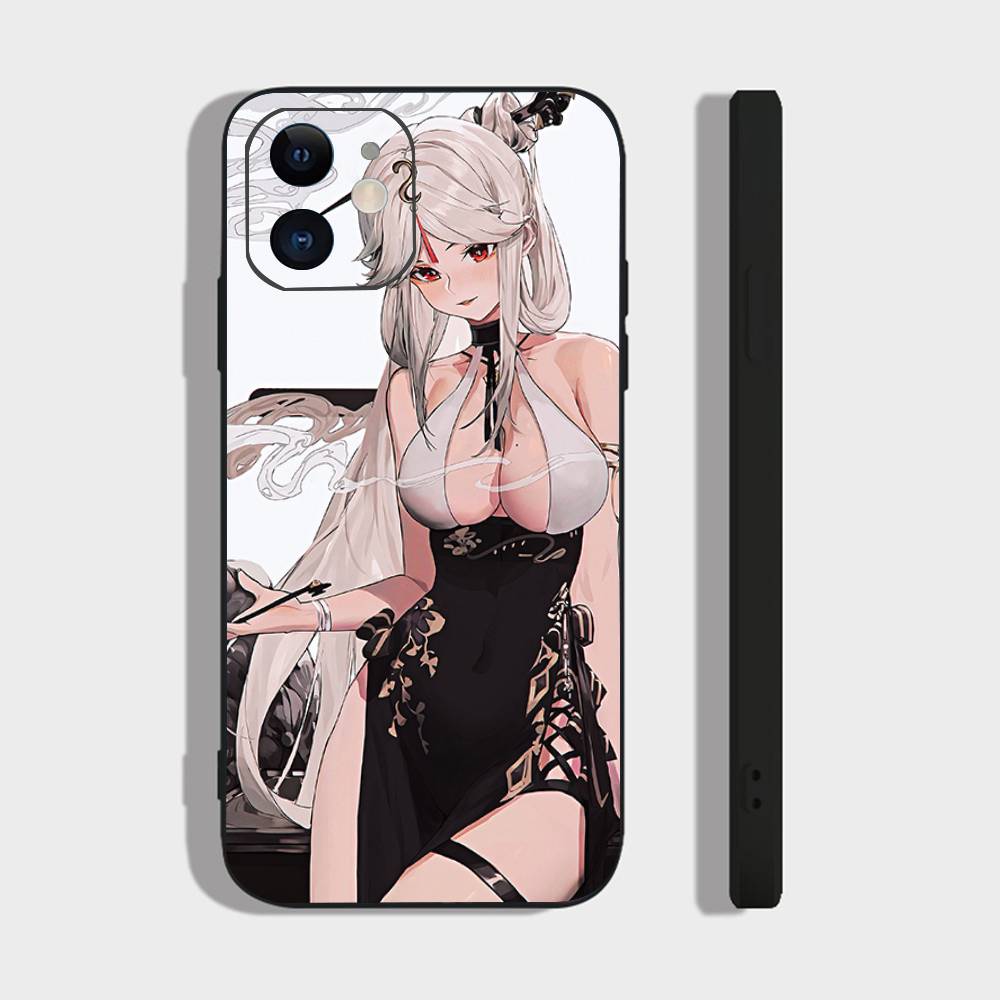 Genshin Impact Ningguang Phone Case For IPhone 17 Air 16 15 14 13 Pro Max 11 12 Black Silicone Cover