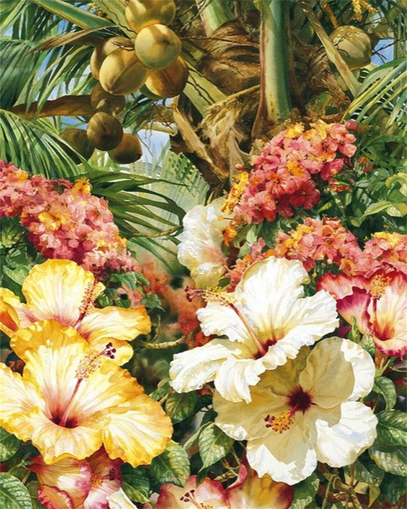 RUOPOTY Painting By Numbers Vase Hand Painted Pictures By Number Flower On Canvas Home Decoration DIY Gift Wall Art