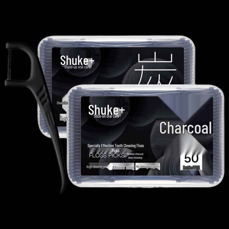 

Shuke Bamboo Charcoal Dental Floss Sticks