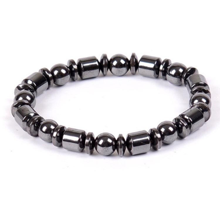 Unisex 8MM Black Hematite Beaded Magnetic Bracelets - Handmade Jewelry Accessories