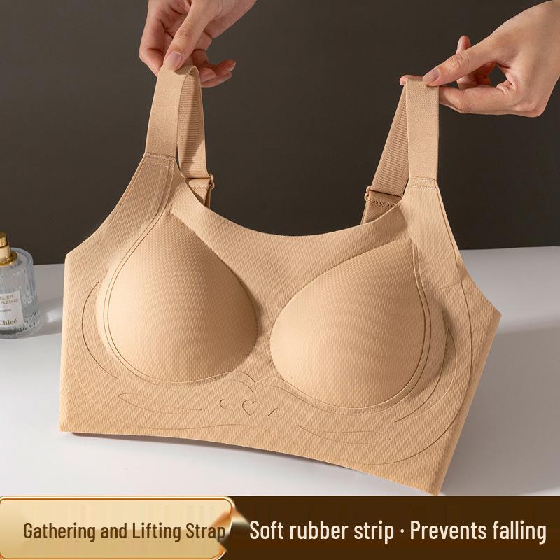 Seamless Sports Camisole with Anti-Sagging Support and Side Gathering Bra for Women