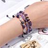 Natural Amethyst Beaded Bracelet, Handmade Gemstone Jewelry for Women and Men