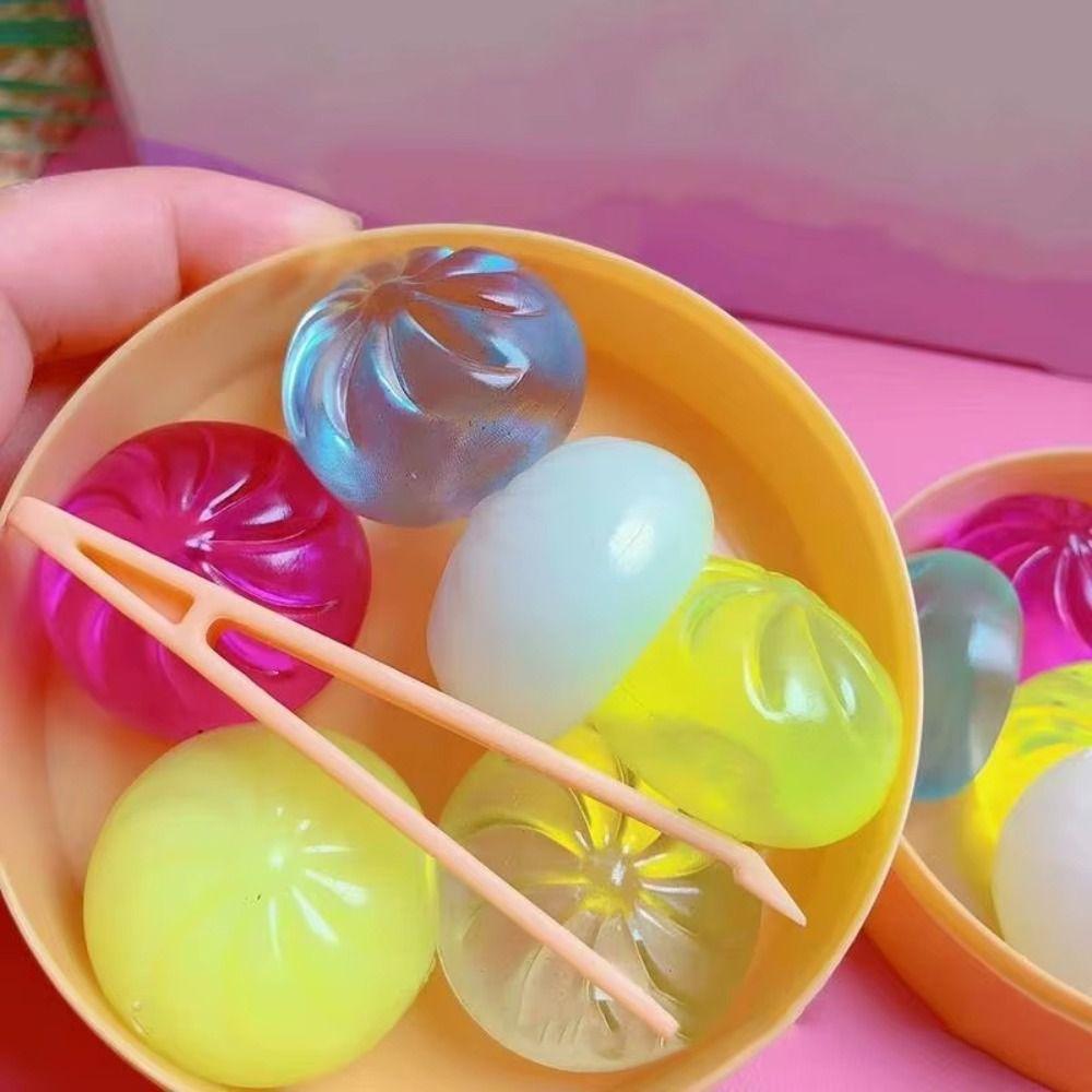 Cute Pinch Steamer Bun Toy Squeezable Sensory Toy Student Mini Dumplings Squishy Party Favors