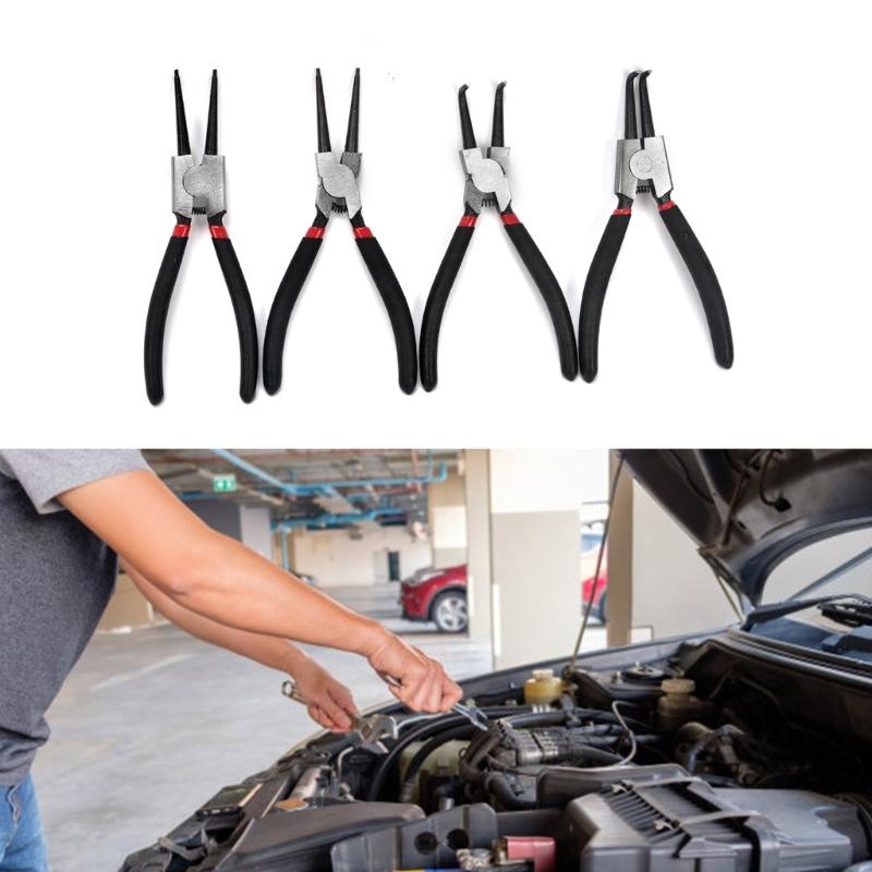 Robustní kleště na pojistné kroužky 7 palců Pro automobilový servis a průmyslové použití Konstrukce z uhlíkové oceli Dvoufunkční design