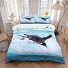3pcs Set Penguin Iceberg 1 Quilt Cover + 2 Pillowcases, All Seasons Bedroom Setting, Perfect for Home and Dorm Decor