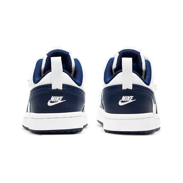 Nike Court Borough 2 White Blue Low Top Skateboard Shoes Children Aged 3 7 Years Old BQ5451-107