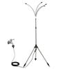 Outdoor Water Misting Cooling System 4 Heads 26Ft/8M Line 360 Degree Tube 3/4 Hose Plug Misters