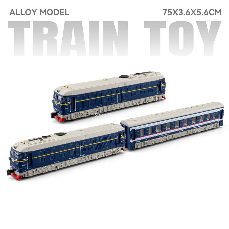 1:32 Df4B Train Alloy Models Toys Diecast Cars With Light Music Miniature Vehicles Slide Forward Trains Toy Toddler Kids Gifts