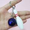 Car Key Chain Bowling Mini Ball Shape Smooth Surface Key Ring Easy Installation Sports Keyring Pendant Man Women Gift