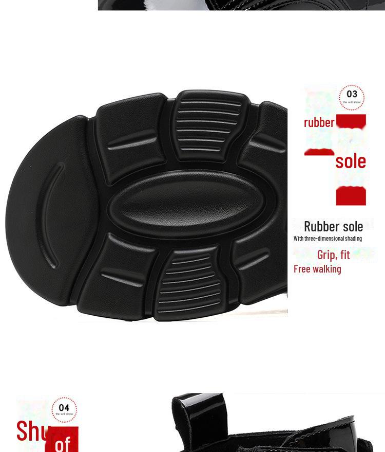 2024 Spring Patent Leather Martin Boots - Men's All-Match, Trendy British Style Work Shoes (33988-R)