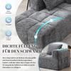 Comfortable Chaise Longue Sofa, No Assembly Required, Soft Sofa with Cushion, Side Pockets for Remote Control and Mobile Phone, Neat and Stylish, Gray
