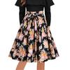 Women Skirt Fit A-Line Style High Midi Mid-calf Skirt Work Leisure