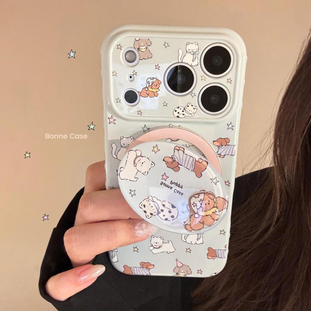 Cartoon Animal Magnetic Phone Case Compatible with iPhone 16, iPhone 17, and iPhone 17 Pro Max