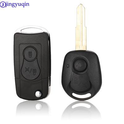 Jingyuqin Remote Flip Folding Car Key Case Shell Cover Fob For Ssangyong Actyon SUV 2 Buttons
