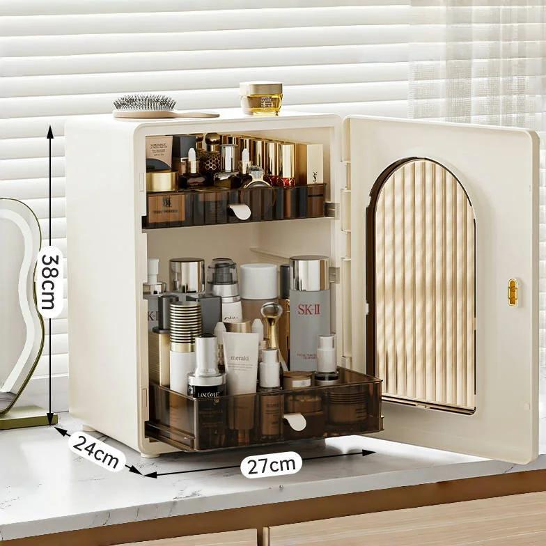 Cosmetics Storage Box Dust-proof Dressing Table Skin Care Products Storage Box Desktop Shelf Large Capacity Cosmetic Box