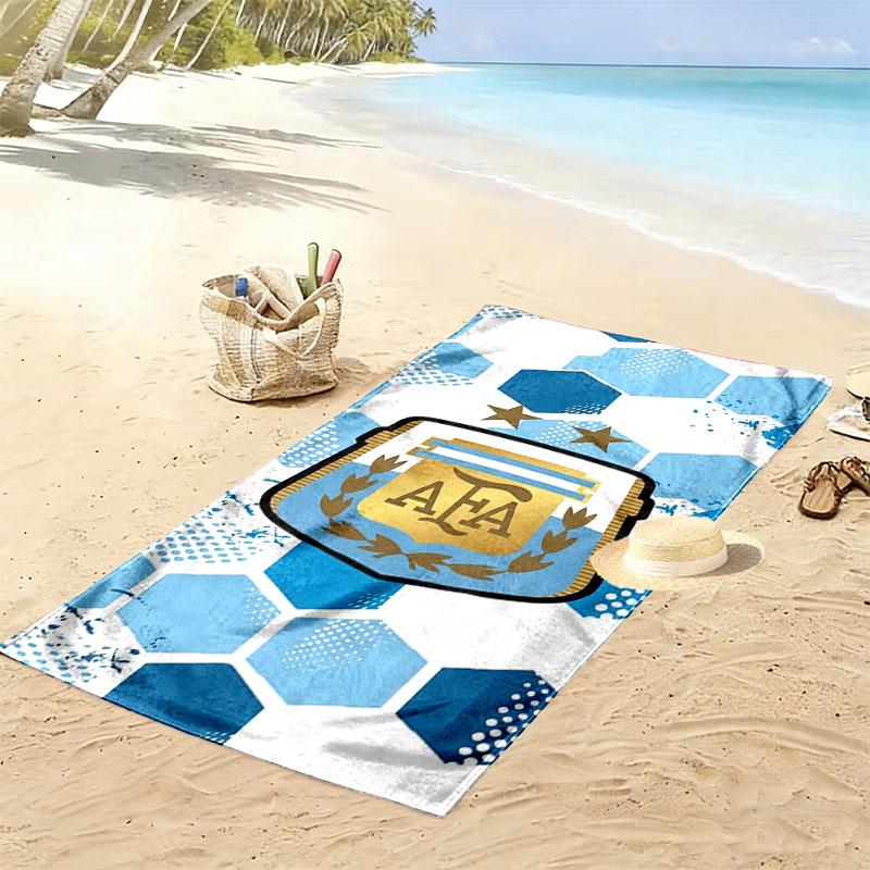 Messi Print Strandtuch, Großes Weiches Schnelltrocknendes Handtuch für Strand Camping Schwimmen