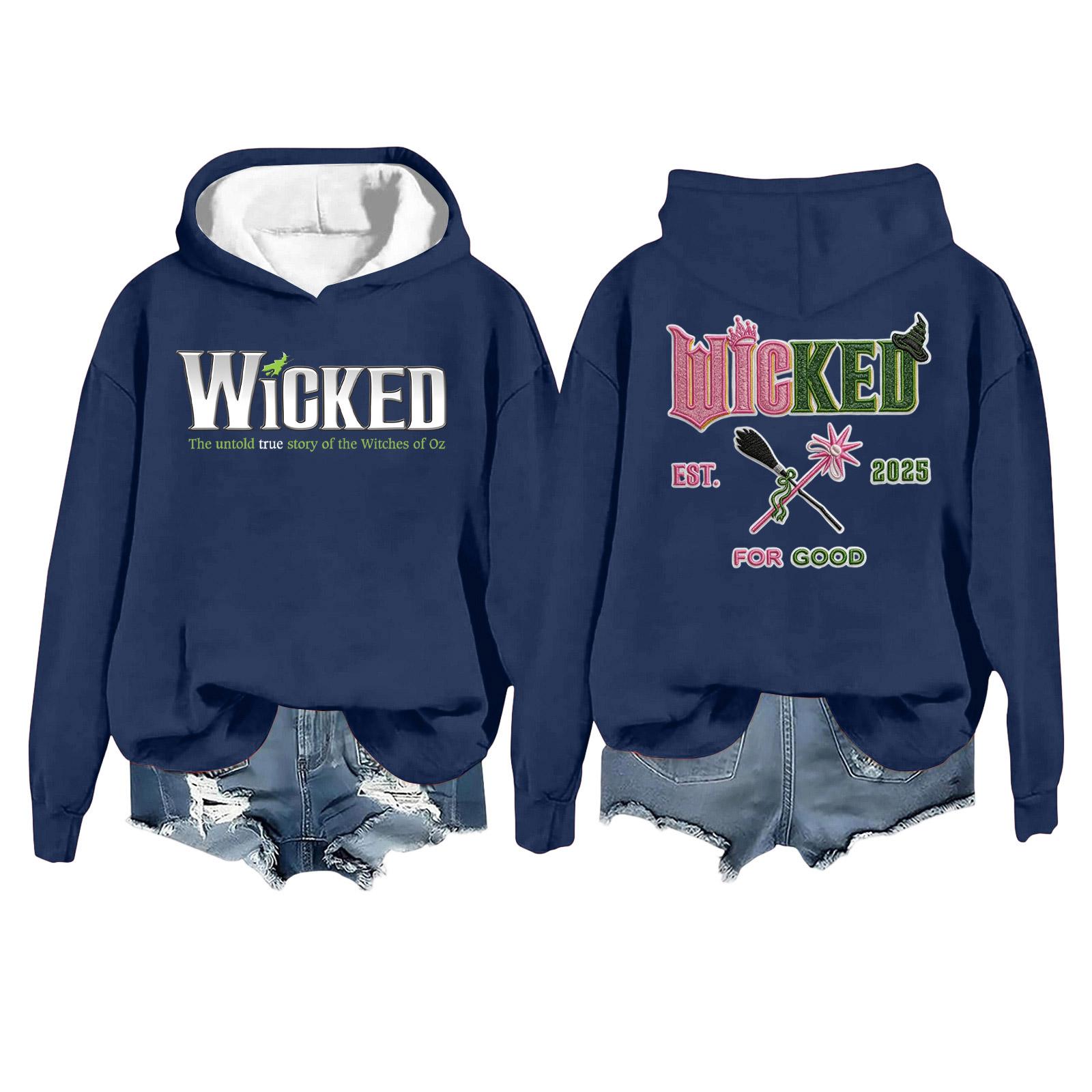 

Женская повседневная толстовка с капюшоном и принтом ведьмы с длинными рукавами S