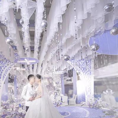 5M Wedding Ceiling Drapes Roof Canopy Decor Draping Fabric Chiffon Curtain For Party Ceremony Hall Stage Hotel Decoration