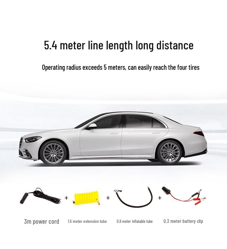 Portable 12V Electric Dual Cylinder Car Tire Inflator Pump